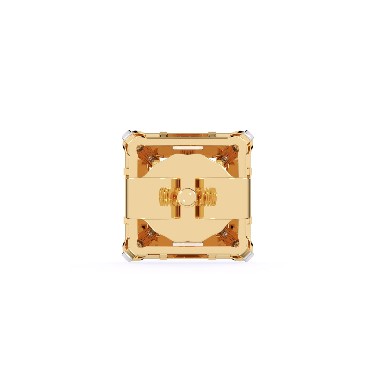 Tiny Baguette & Round Diamond Studs