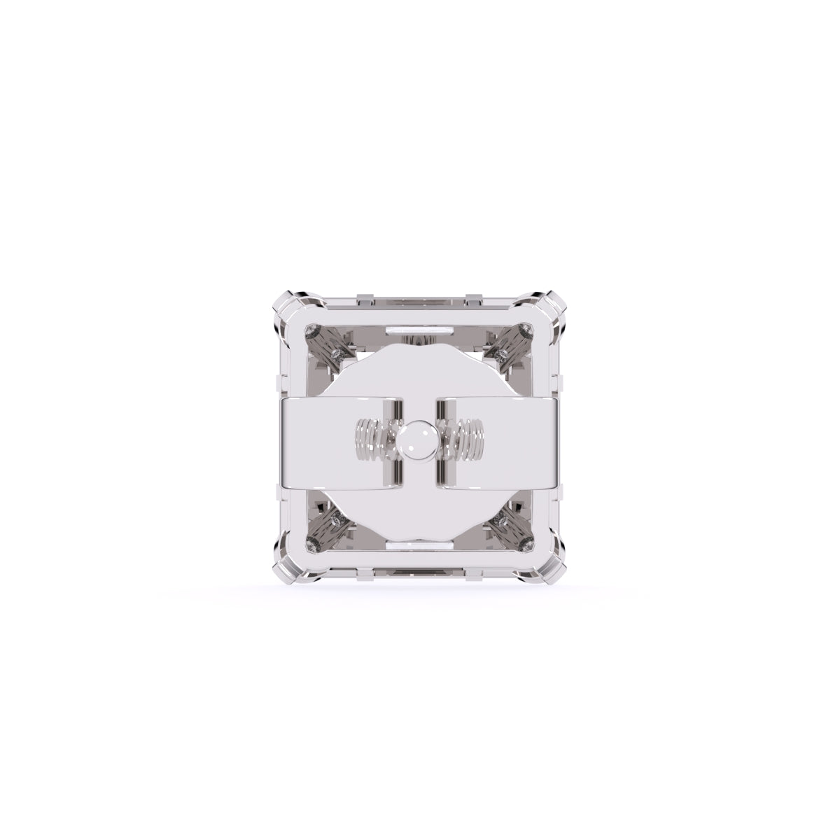 Tiny Baguette & Round Diamond Studs