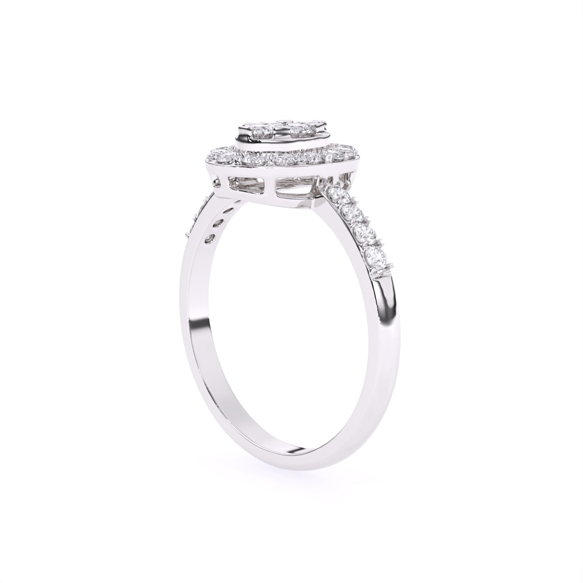 Oval Lab Grown Diamond Halo Rose Gold Engagement Ring