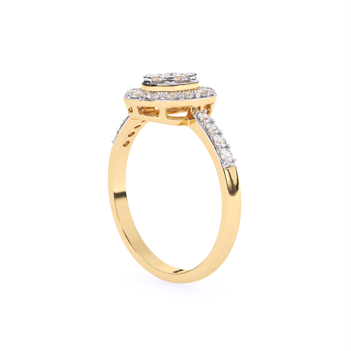 Oval Lab Grown Diamond Halo Rose Gold Engagement Ring