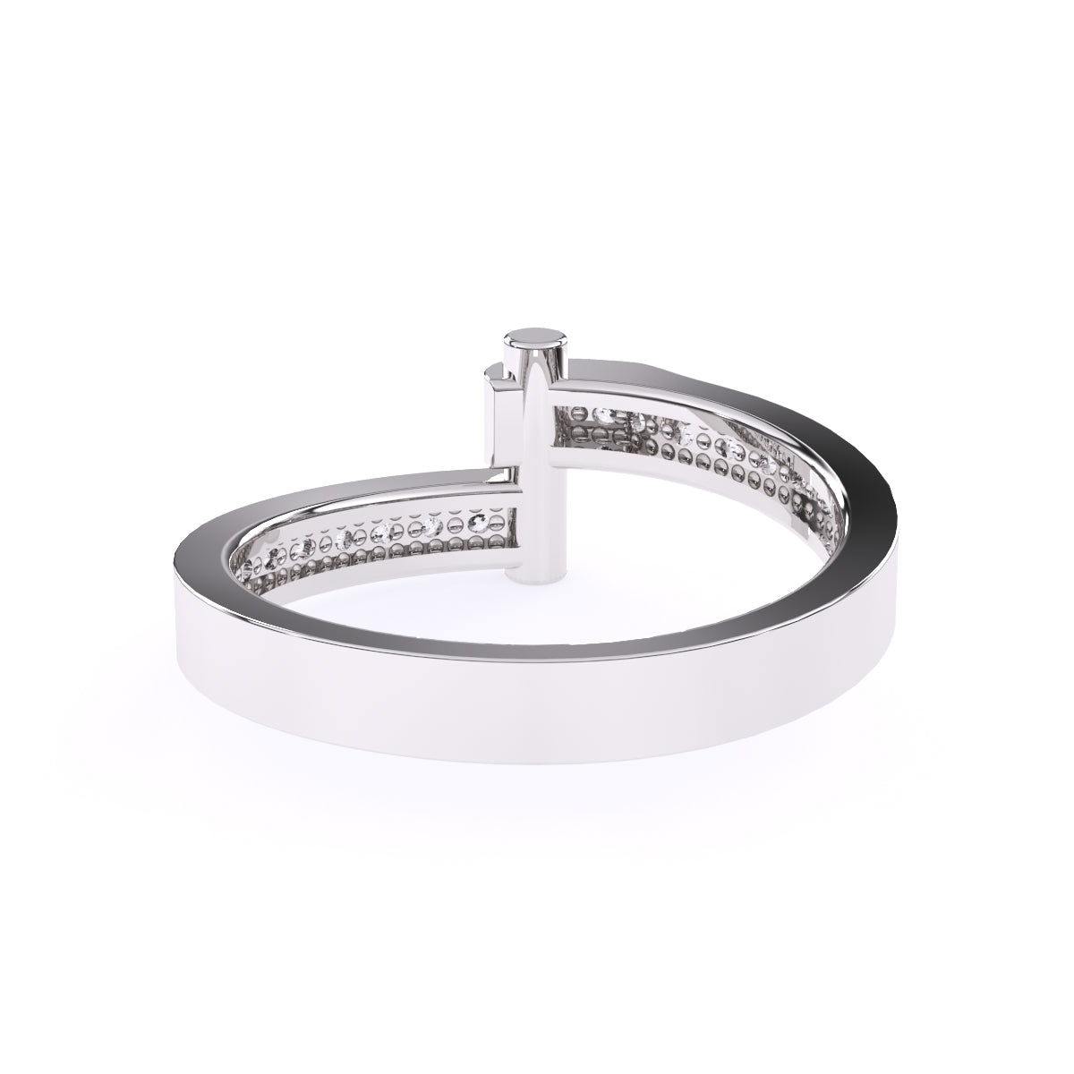 Round 14K Rose Gold Full Eternity Wedding Band
