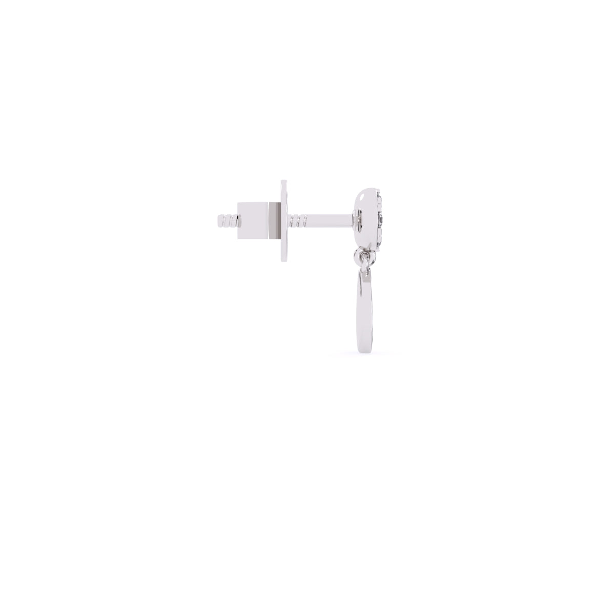Round Diamond Drop Earrings