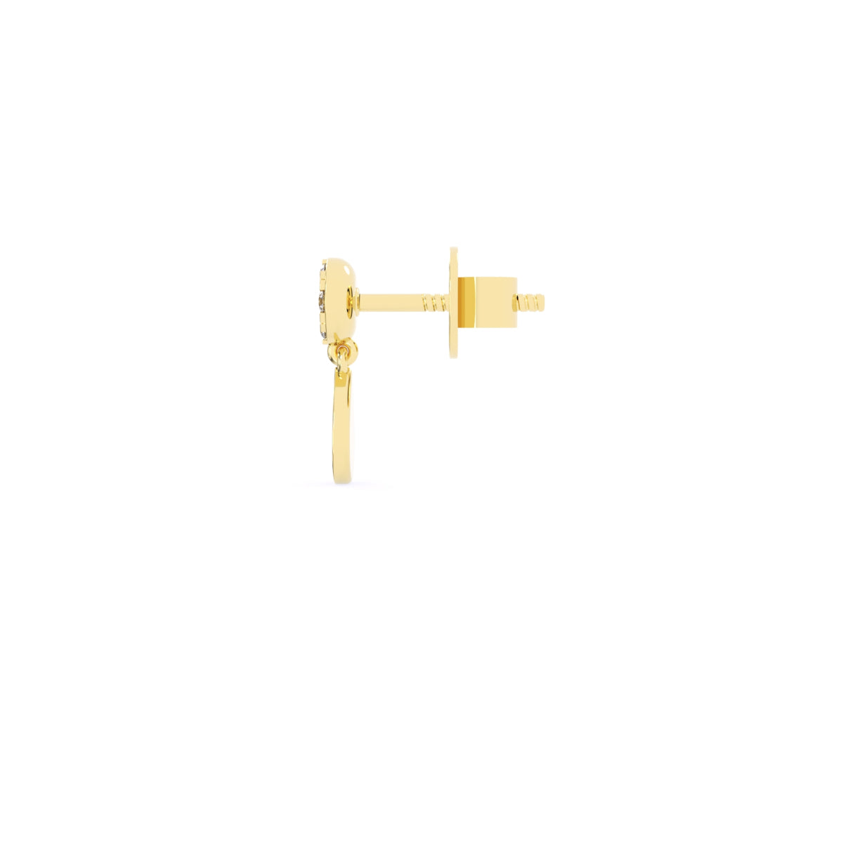 Round Diamond Drop Earrings