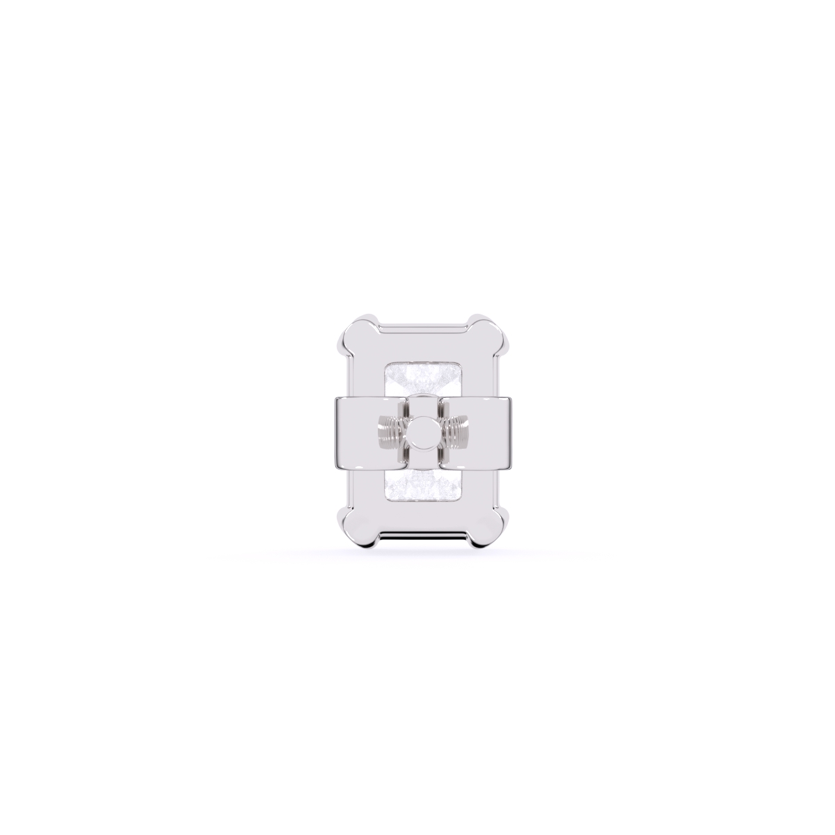 Emerald cut Lab Grown Diamond Solitaire Earrings