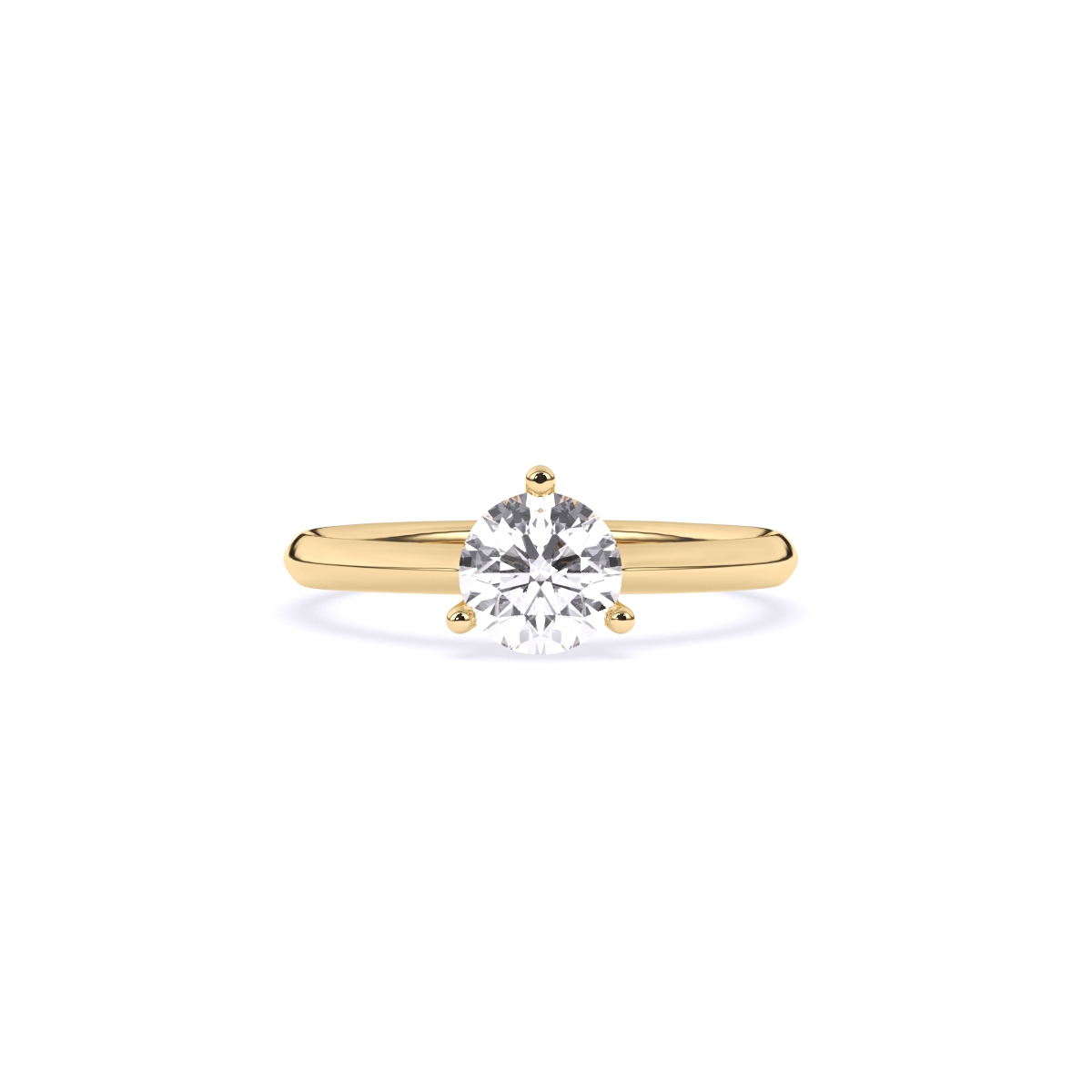 Round Solitaire Diamond Finger Ring
