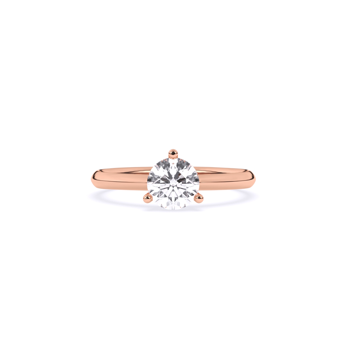Round Solitaire Diamond Finger Ring