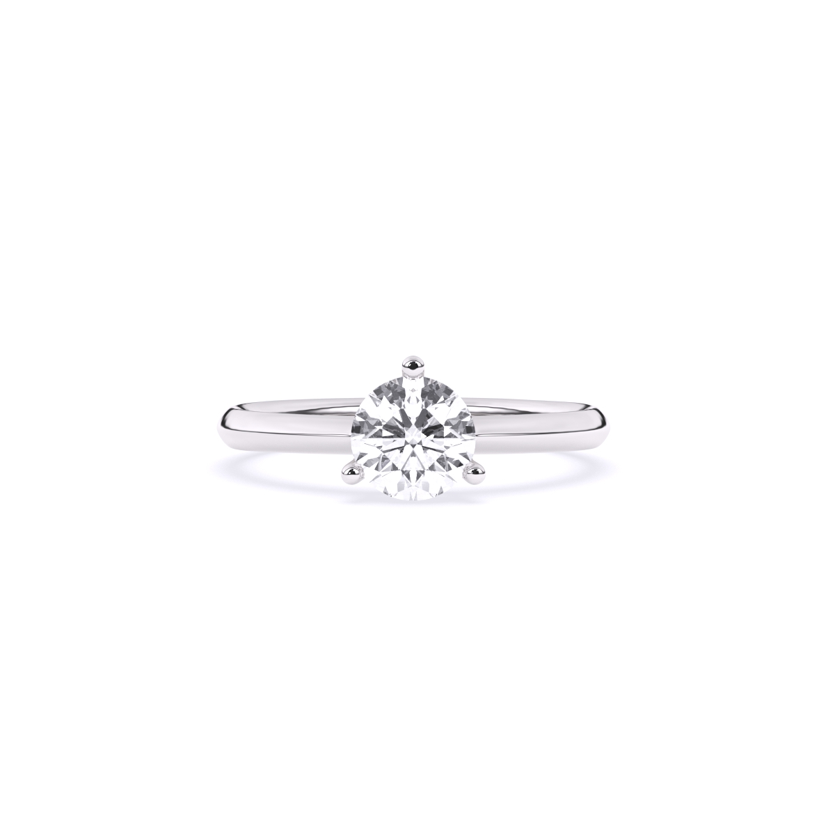 Round Solitaire Diamond Finger Ring