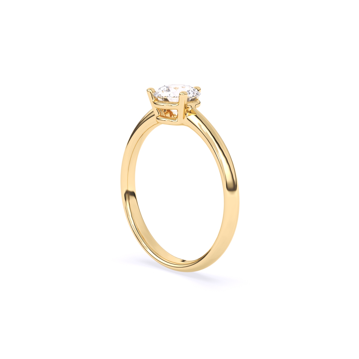 Round Solitaire Diamond Finger Ring