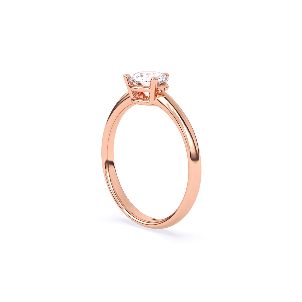 Round Solitaire Diamond Finger Ring