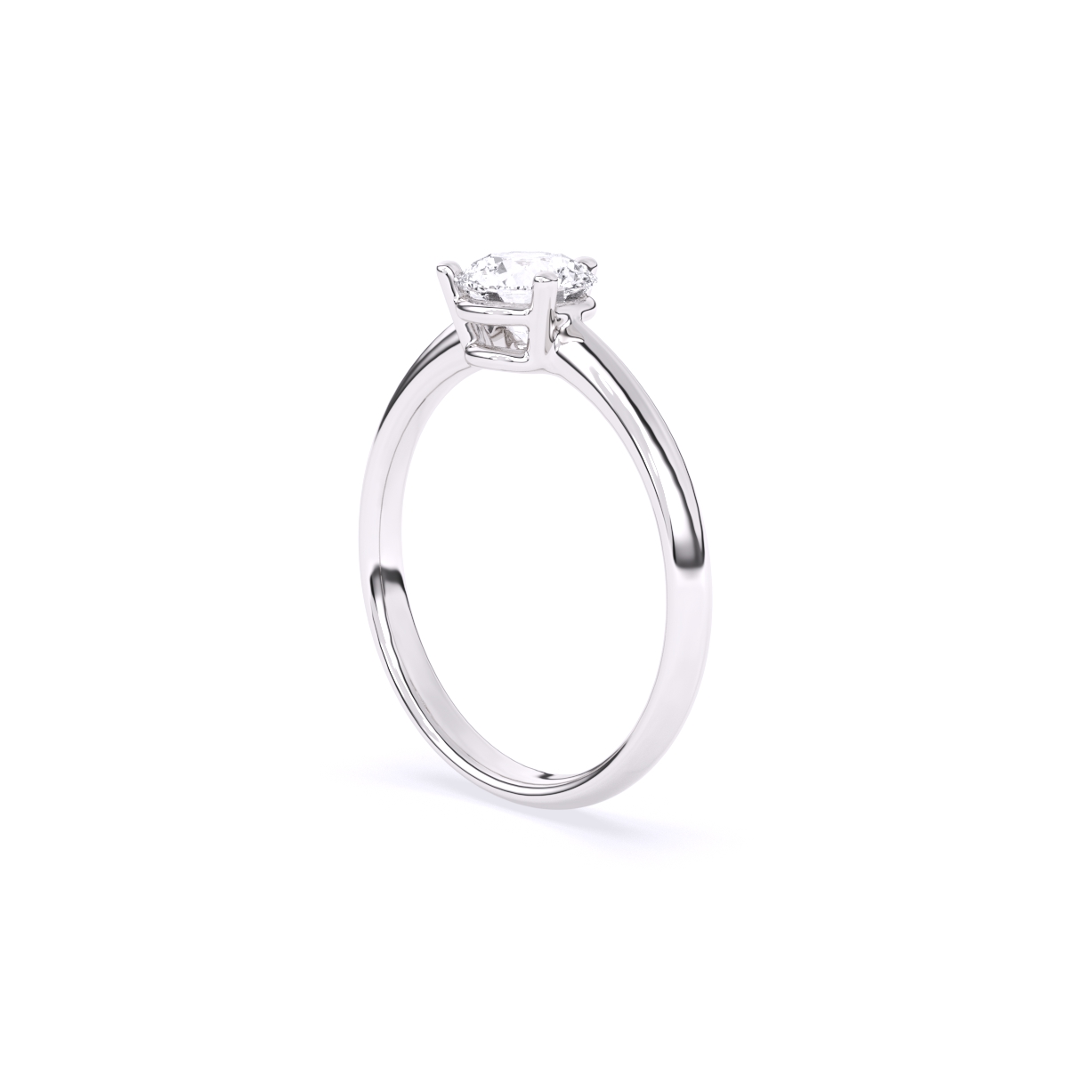 Round Solitaire Diamond Finger Ring
