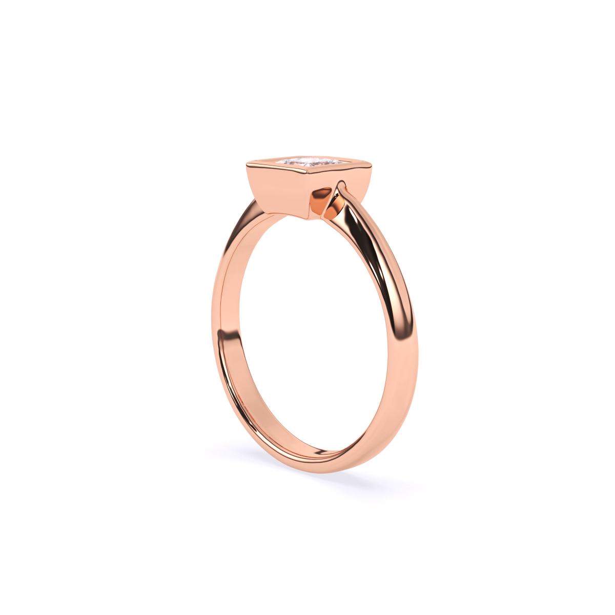 Princess Solitaire Diamond Engagement Ring