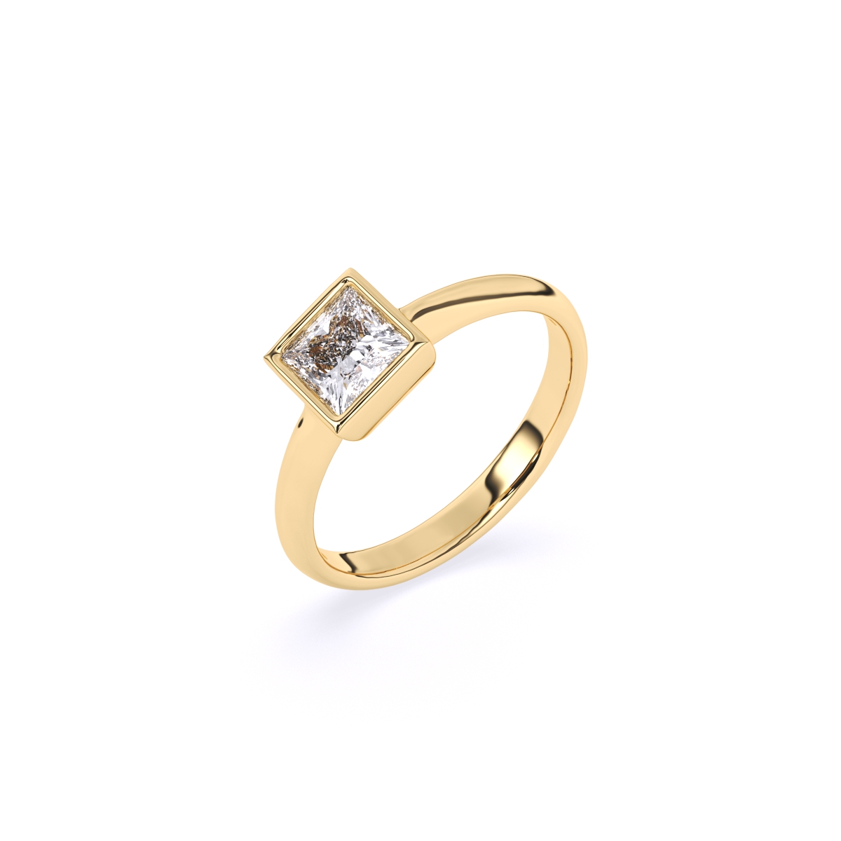 Princess Solitaire Diamond Engagement Ring