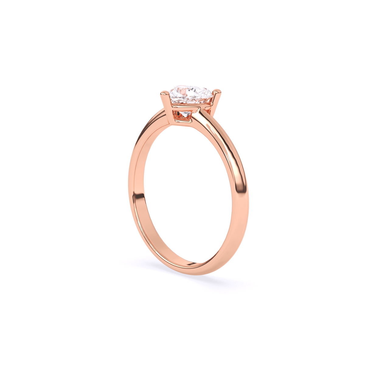 Forever Heart Diamond Solitaire Ring