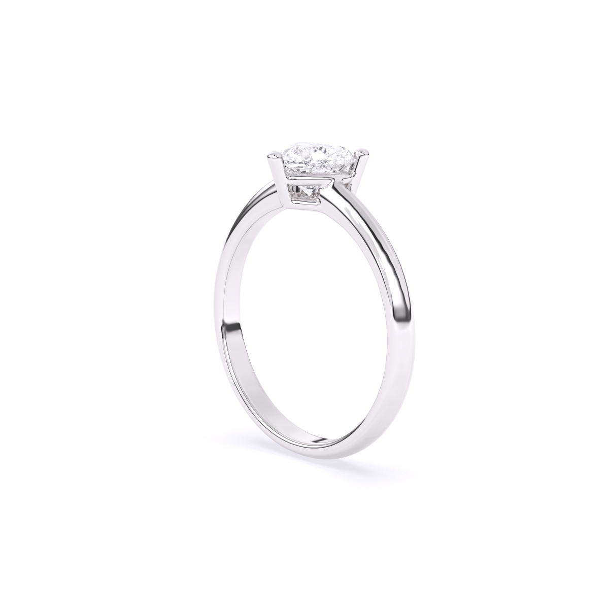 Forever Heart Diamond Solitaire Ring