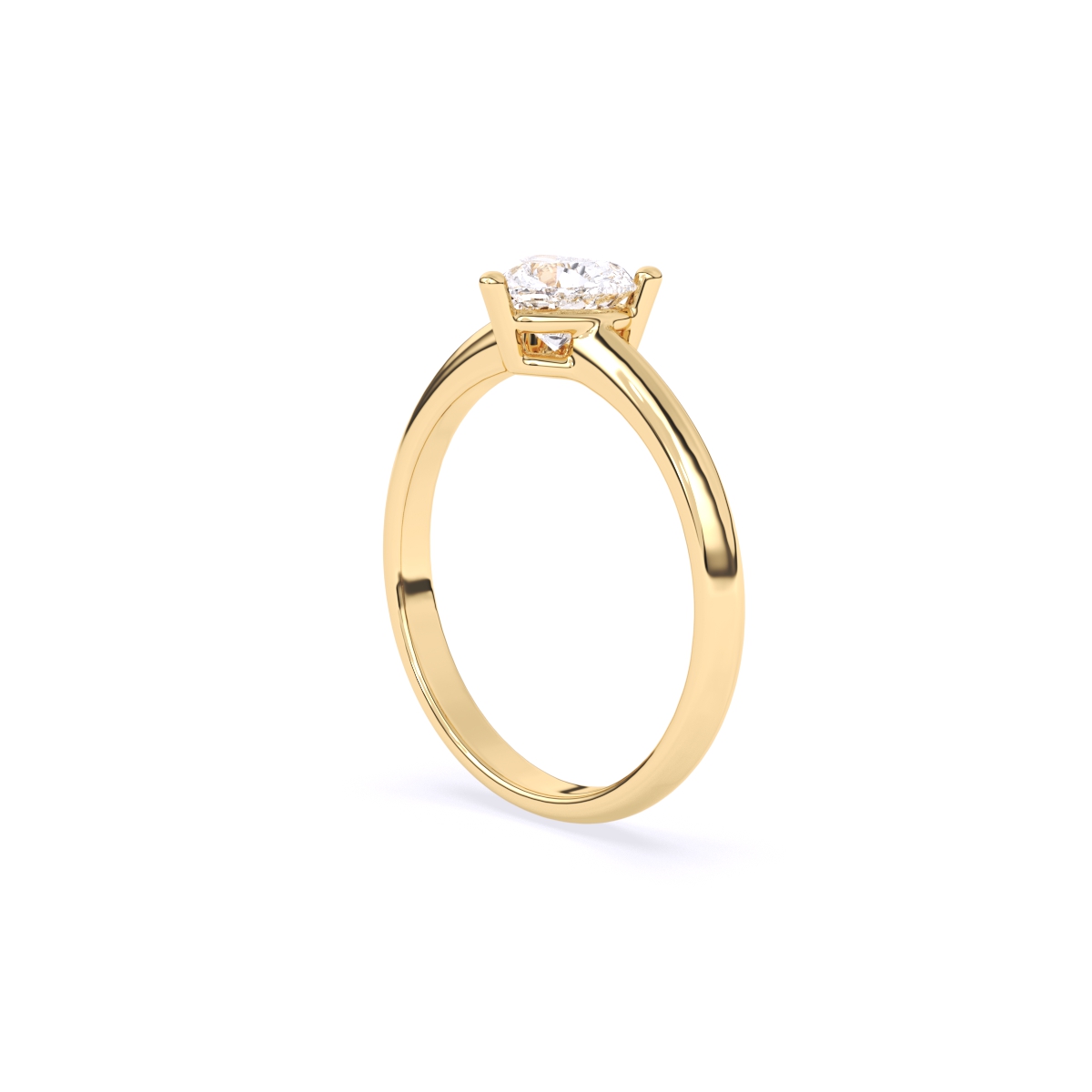 Forever Heart Diamond Solitaire Ring