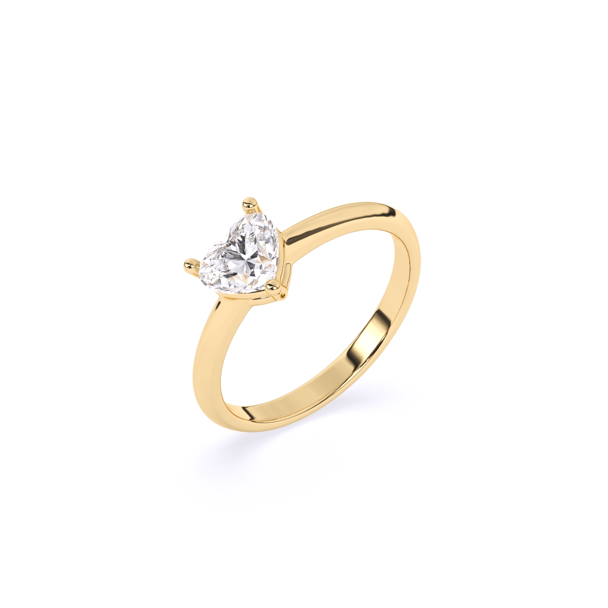 Forever Heart Diamond Solitaire Ring