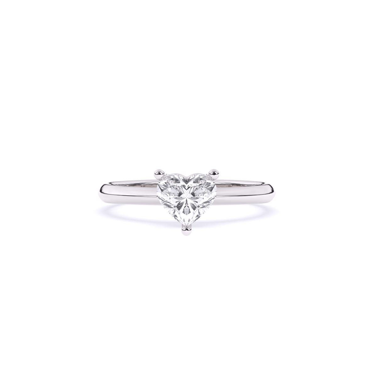 Forever Heart Diamond Solitaire Ring