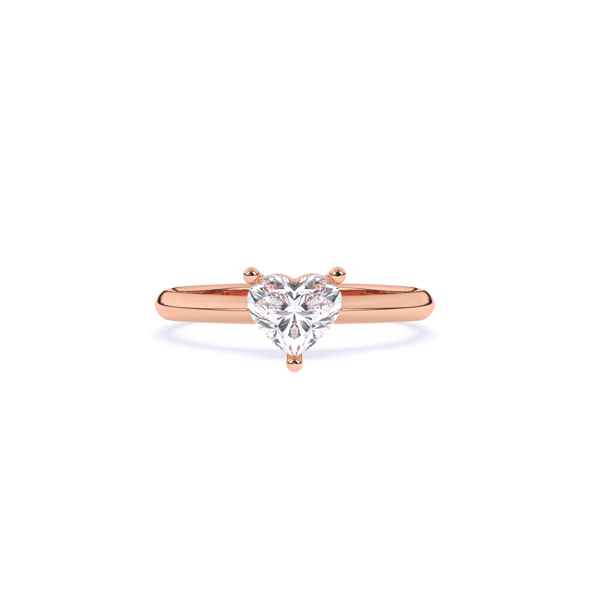 Forever Heart Diamond Solitaire Ring