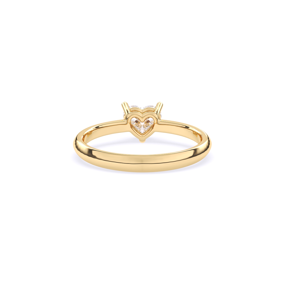 Forever Heart Diamond Solitaire Ring