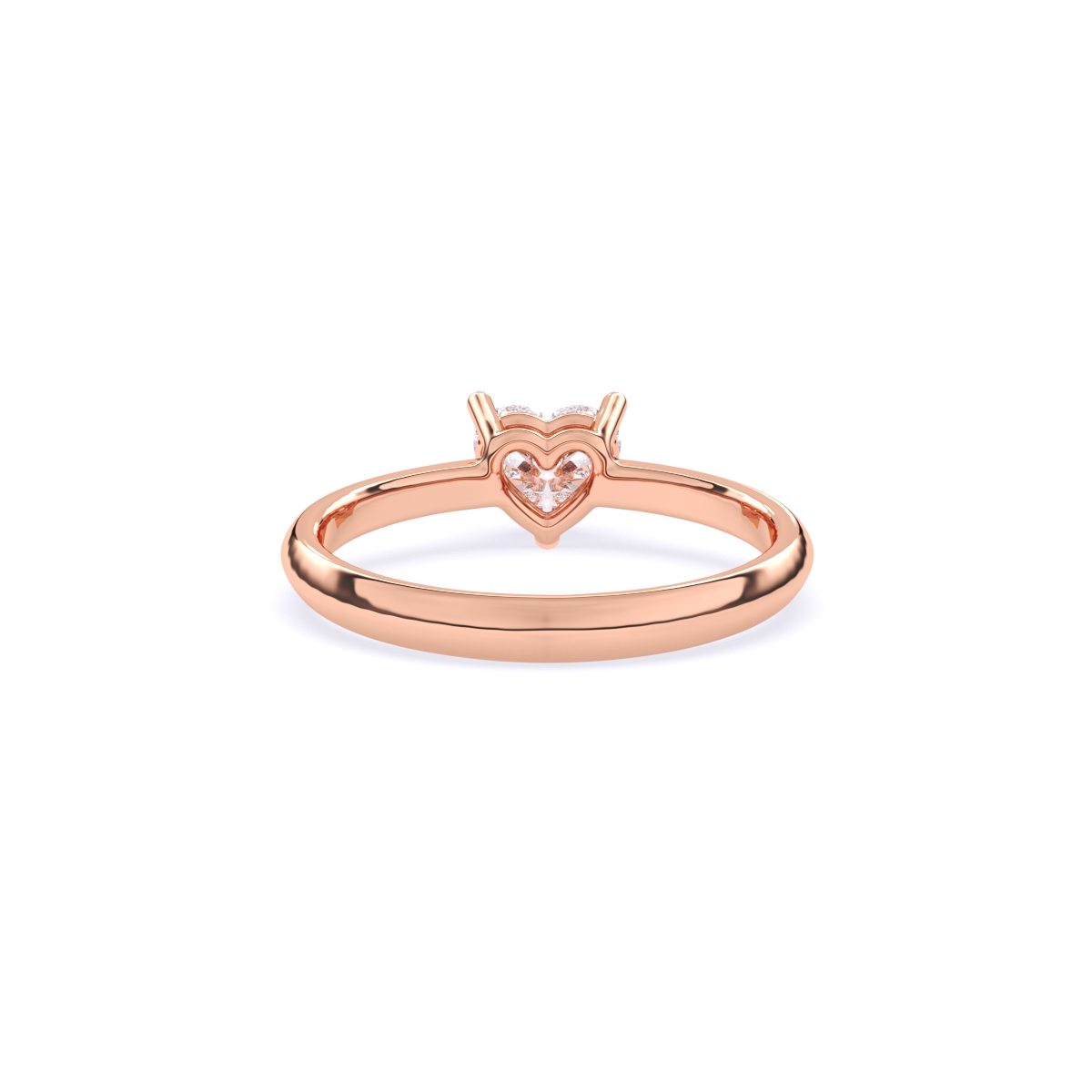 Forever Heart Diamond Solitaire Ring
