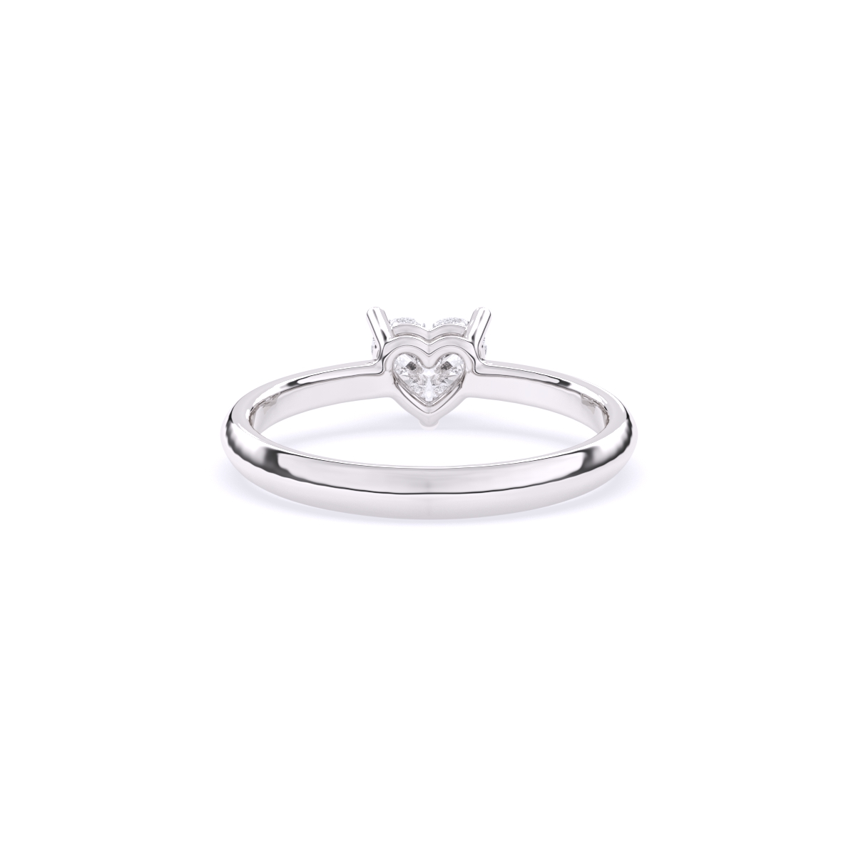 Forever Heart Diamond Solitaire Ring
