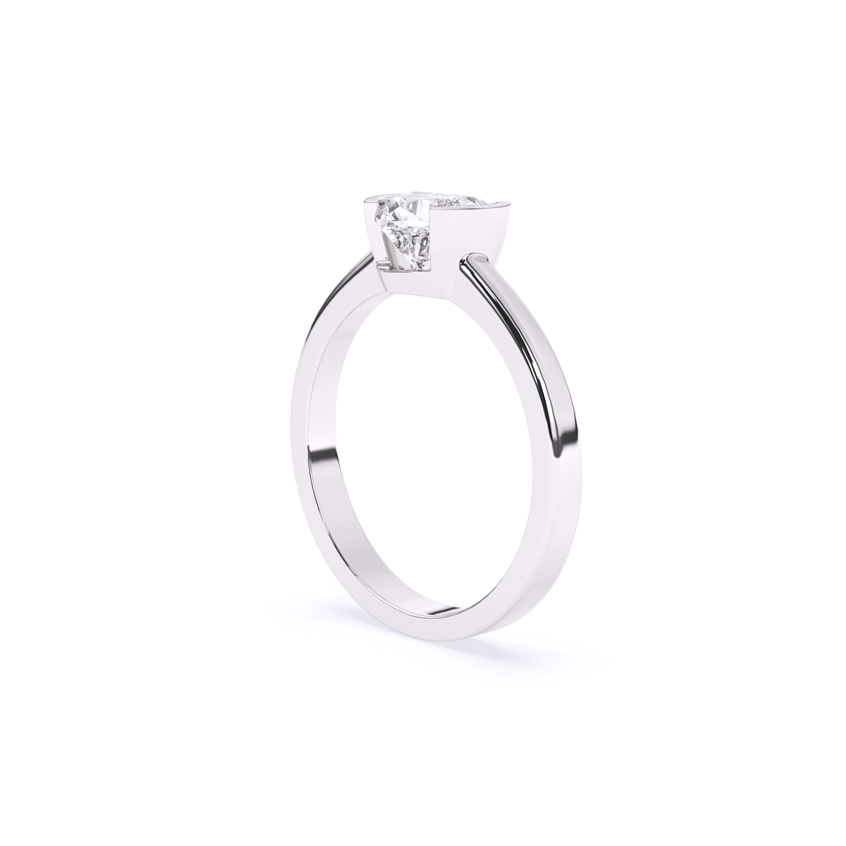 Heart Solitaire Diamond Ring