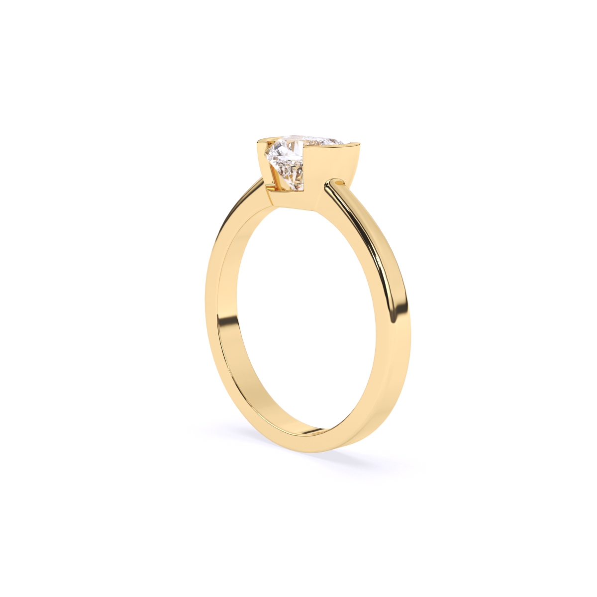 Heart Solitaire Diamond Ring