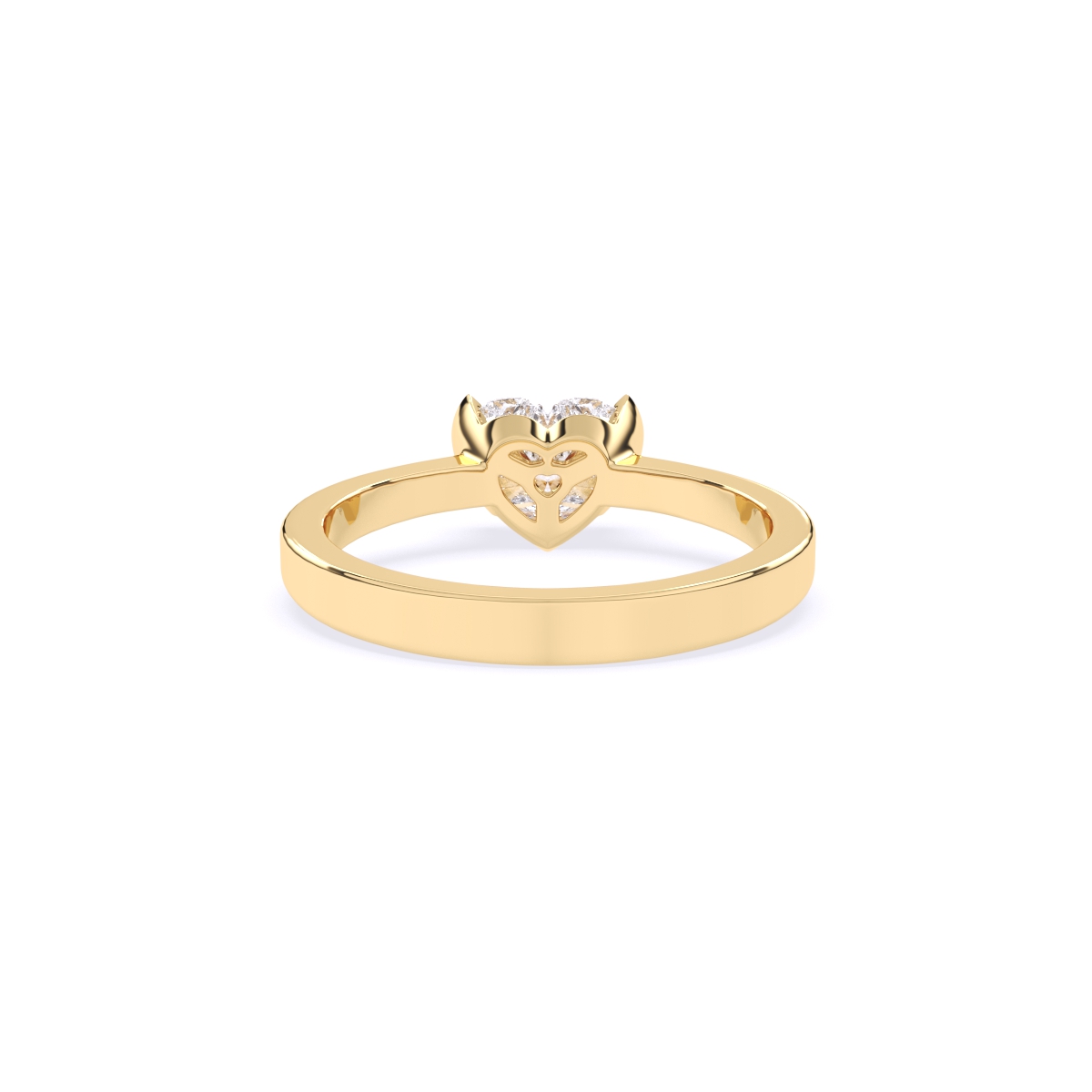 Heart Solitaire Diamond Ring