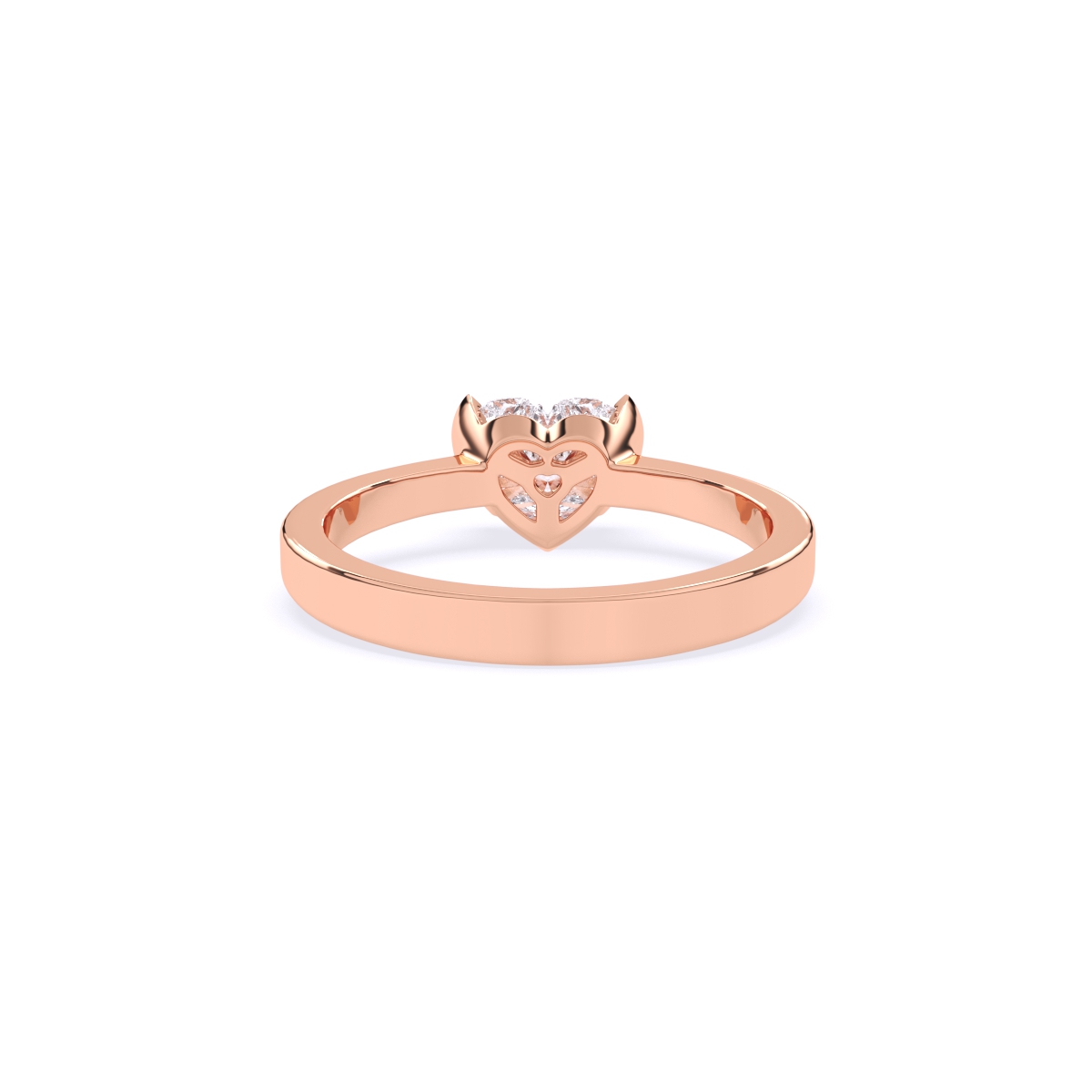 Heart Solitaire Diamond Ring