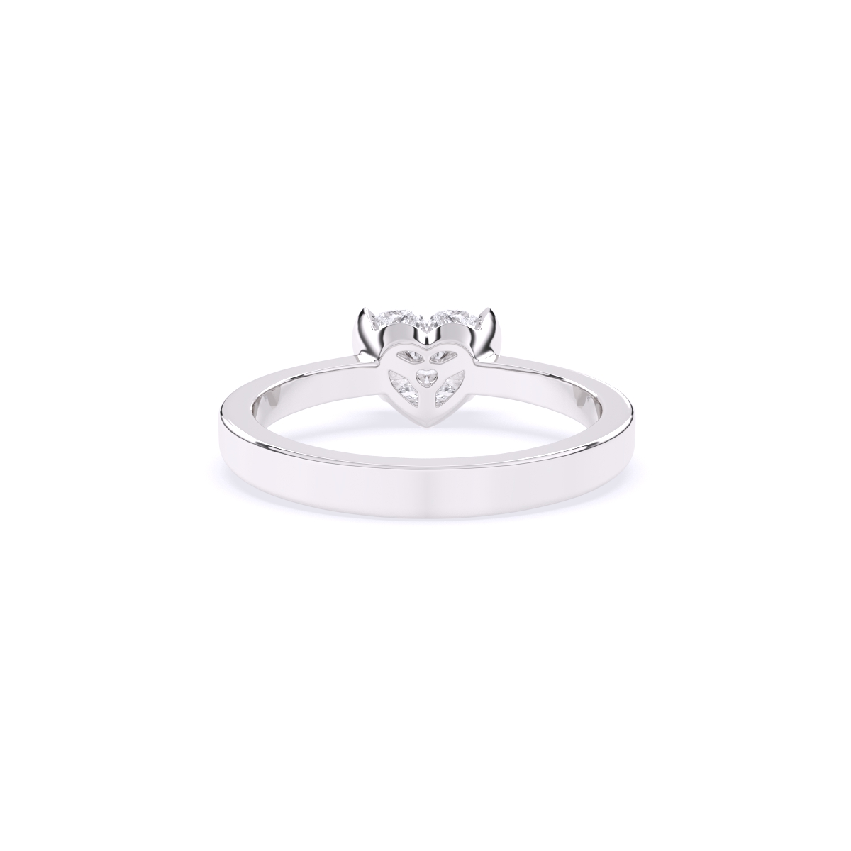 Heart Solitaire Diamond Ring