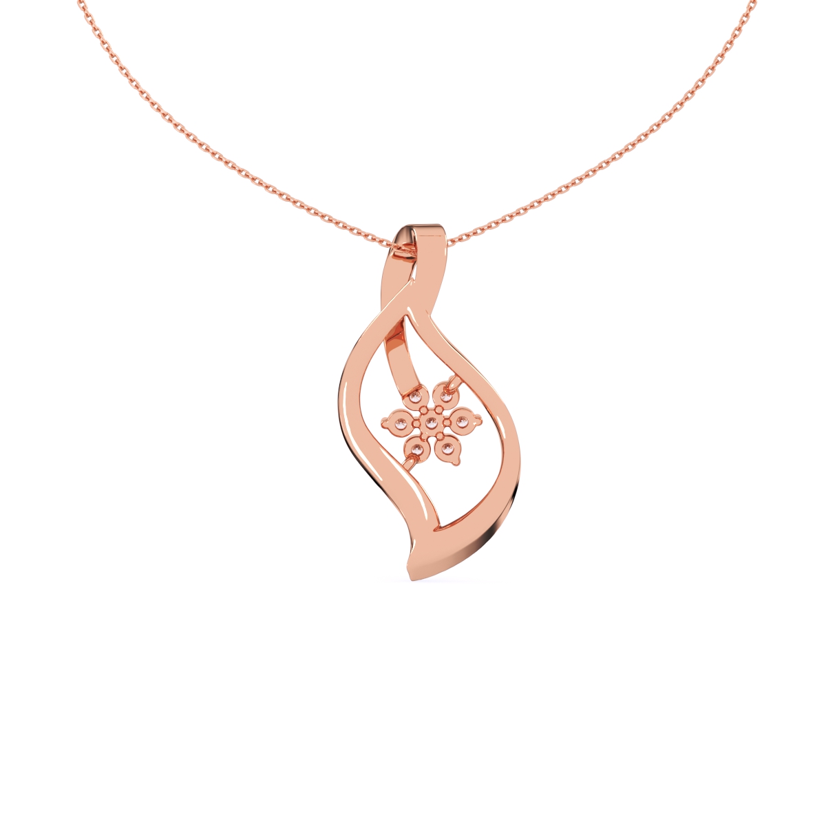 Curved leaves cluster Pendant