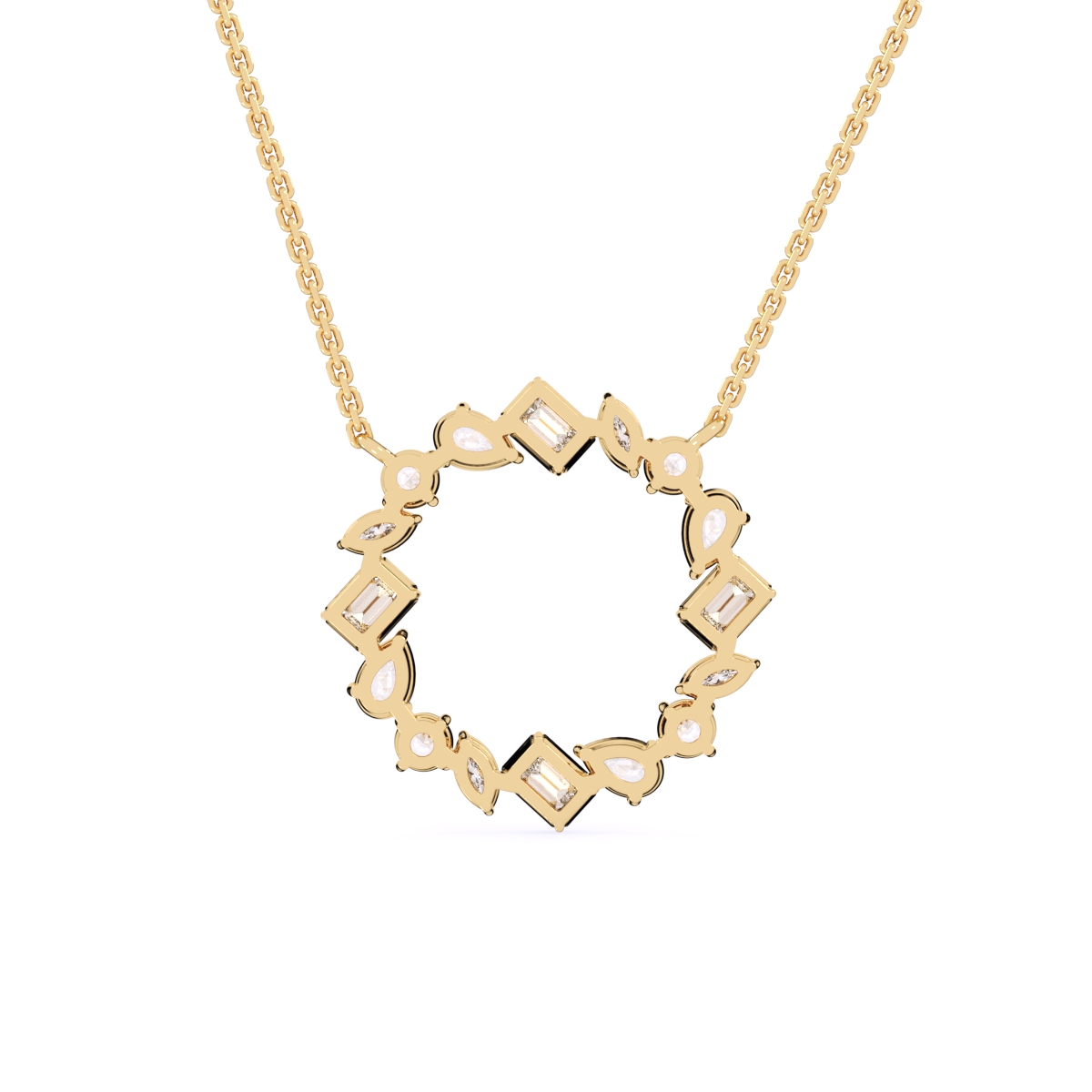 Multi Stone Lab Grown Diamond Necklace