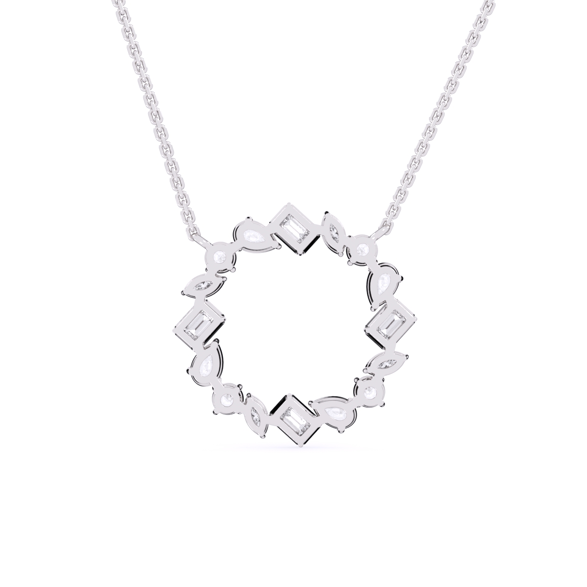 Multi Stone Lab Grown Diamond Necklace