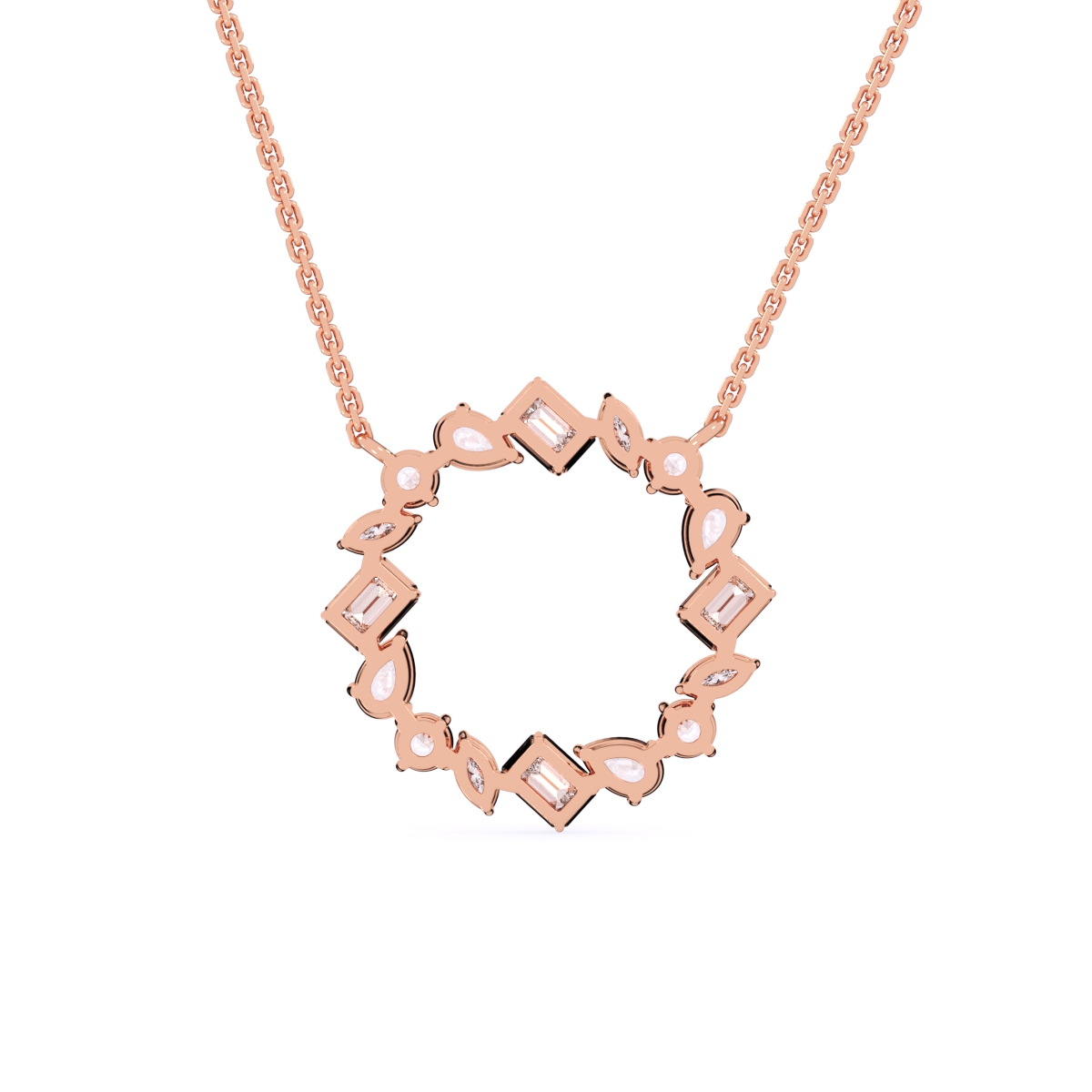 Multi Stone Lab Grown Diamond Necklace