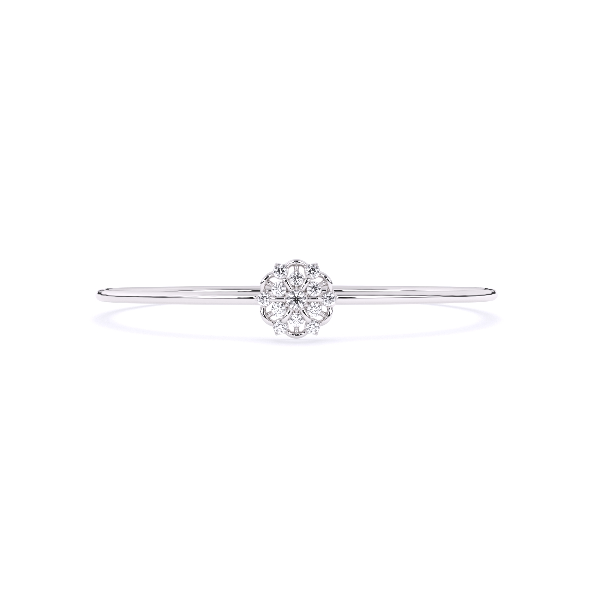 Gleaming Floral Lab Grown Diamond Bracelet