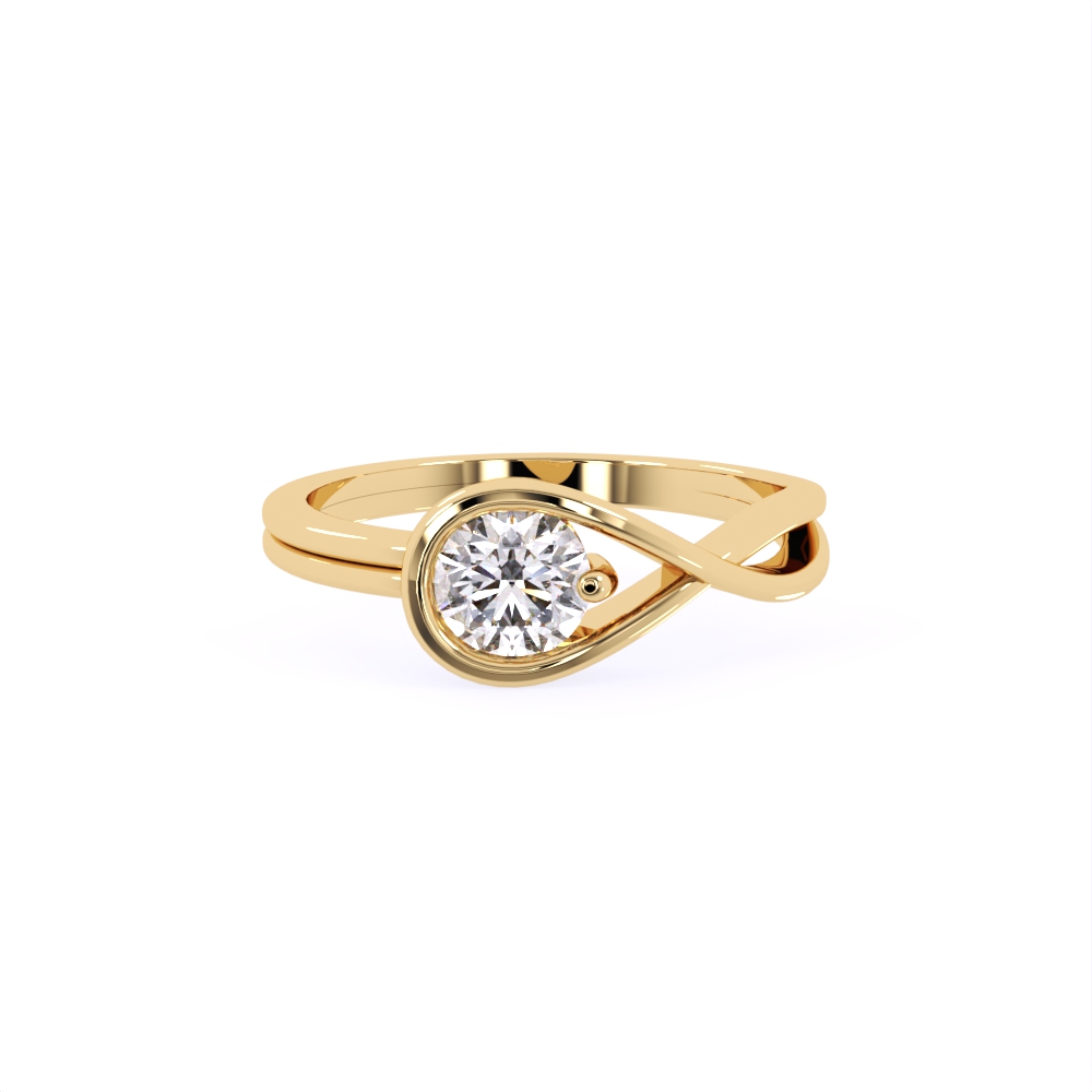 Round Infinity Style Lab Diamond Ring