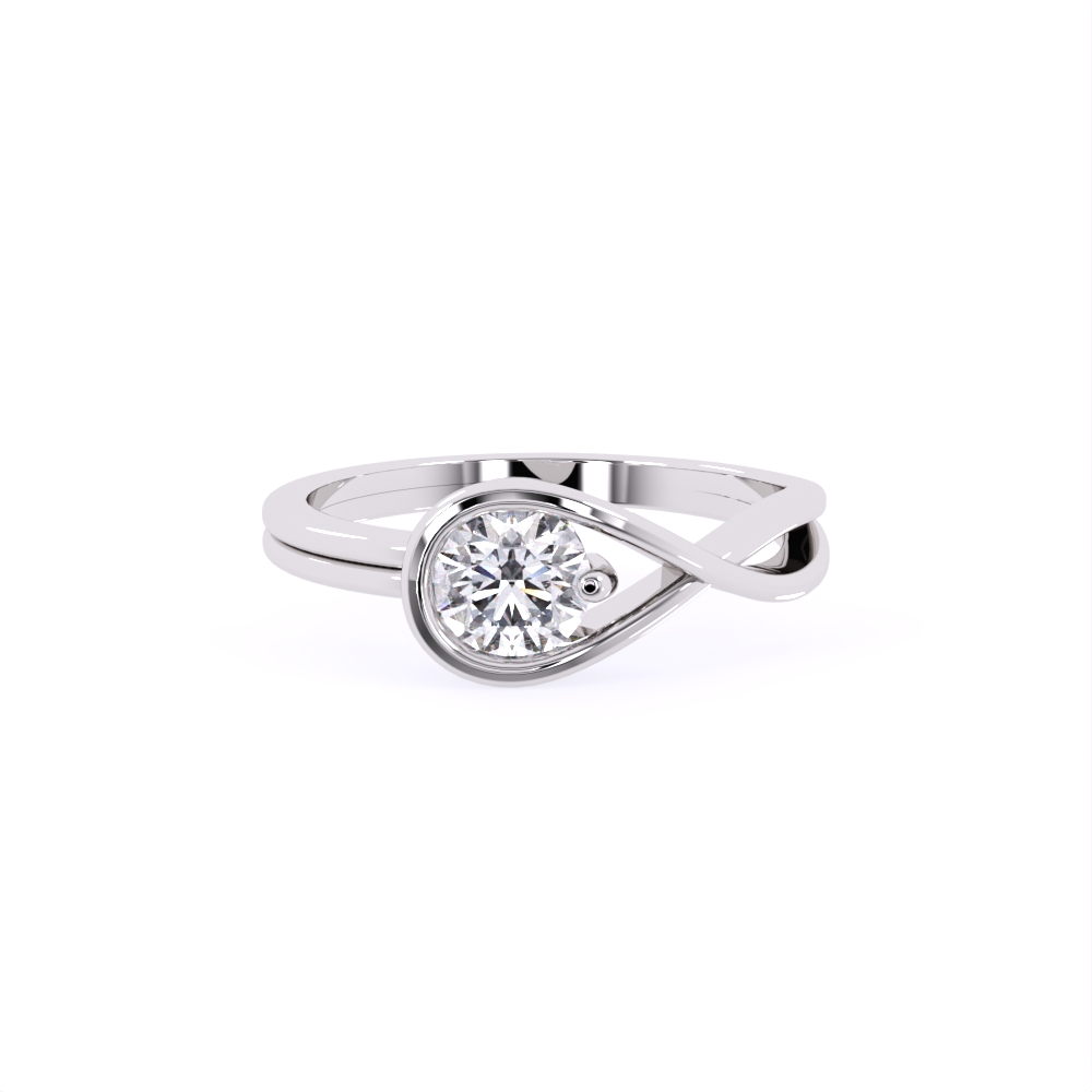 Round Infinity Style Lab Diamond Ring