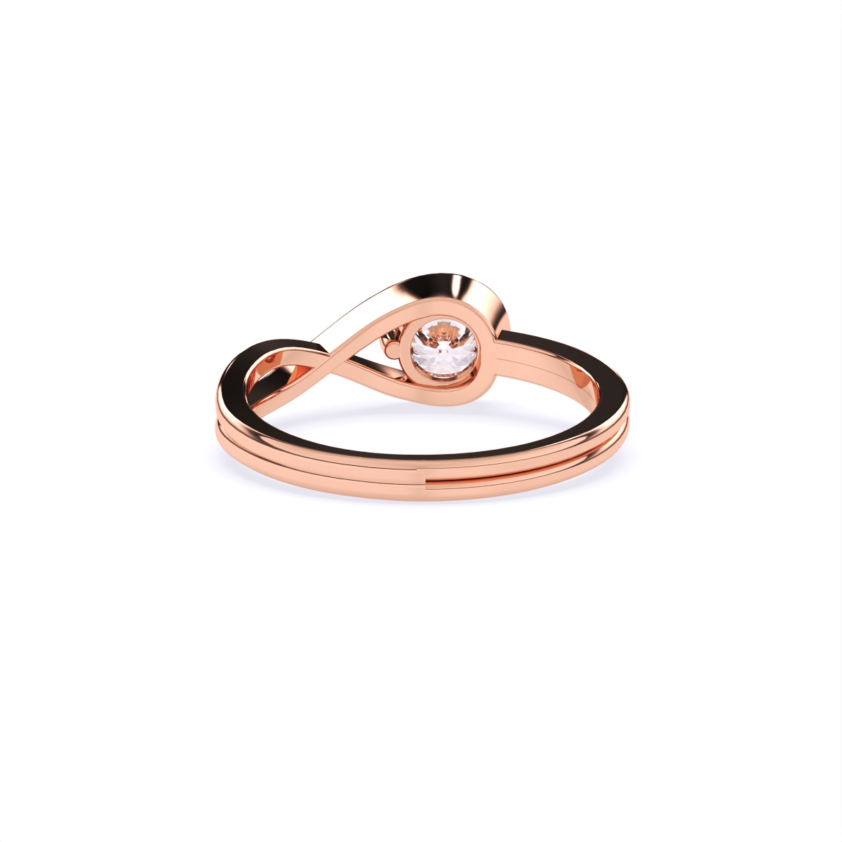 Round Infinity Style Lab Diamond Ring
