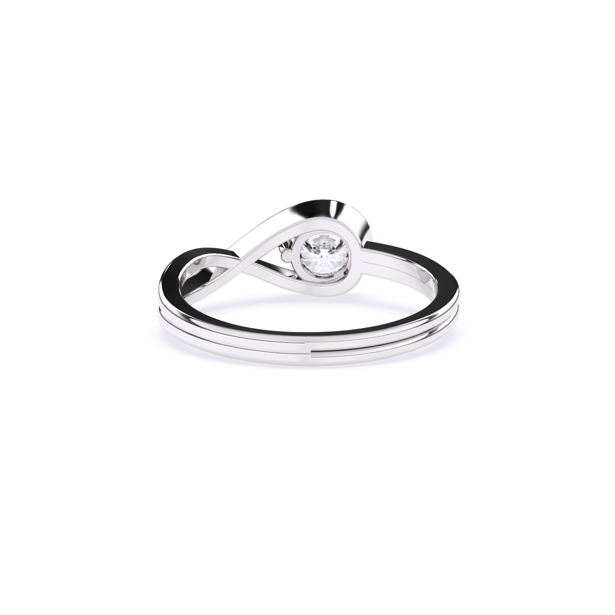 Round Infinity Style Lab Diamond Ring
