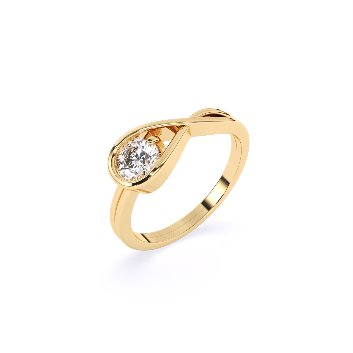 Round Infinity Style Lab Diamond Ring