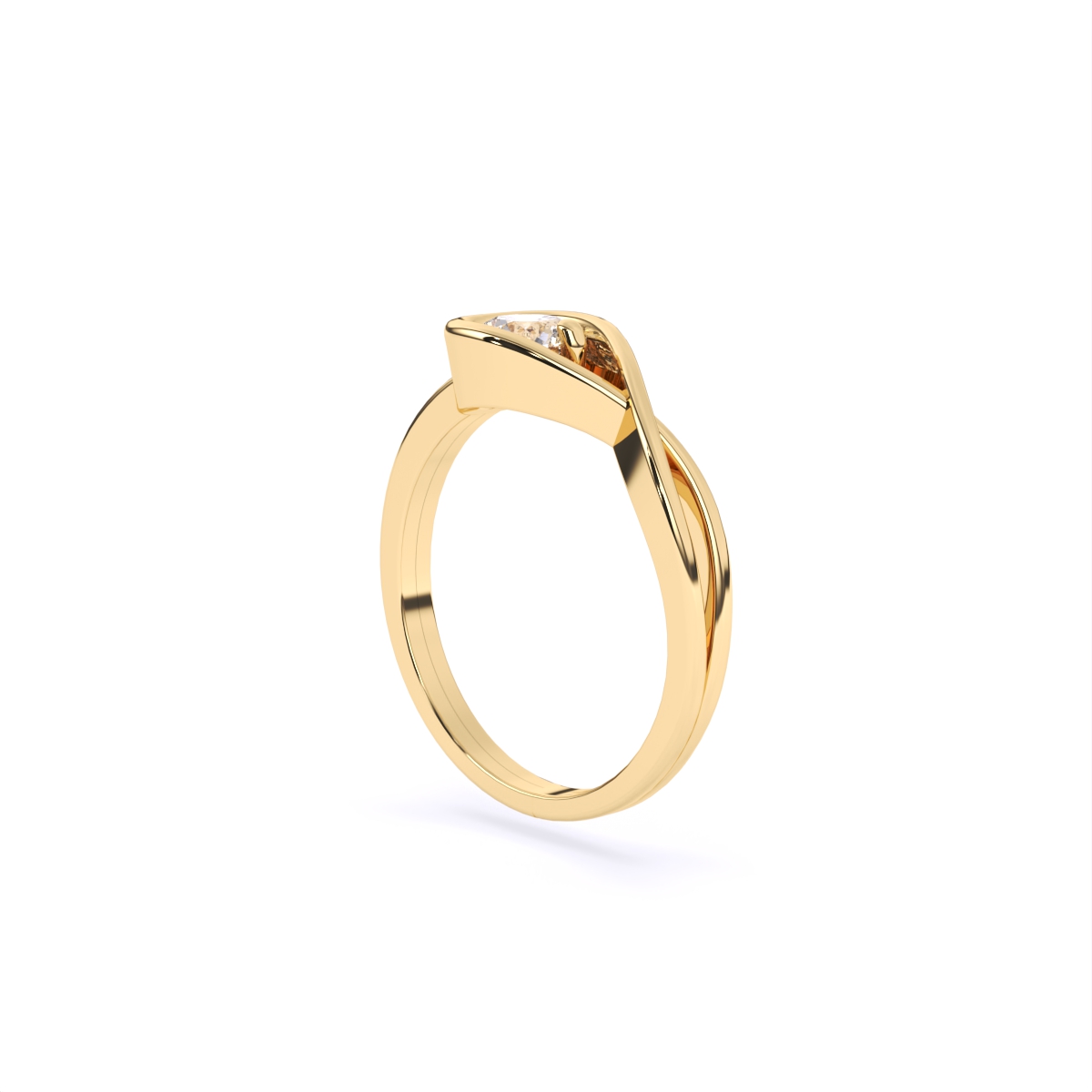 Round Infinity Style Lab Diamond Ring