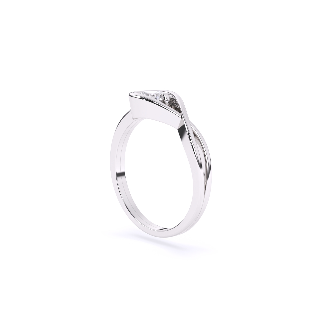 Round Infinity Style Lab Diamond Ring