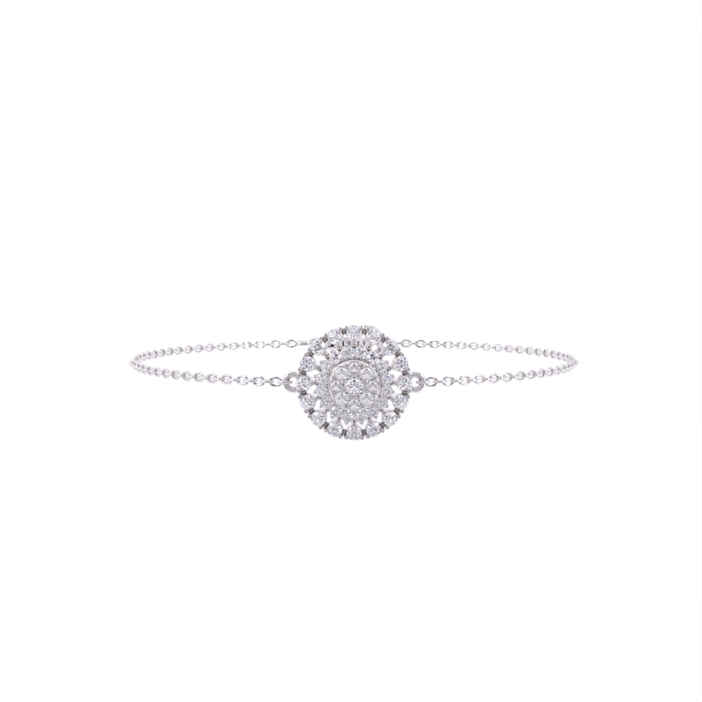 Cluster Lab Grown Diamond Halo Bracelet