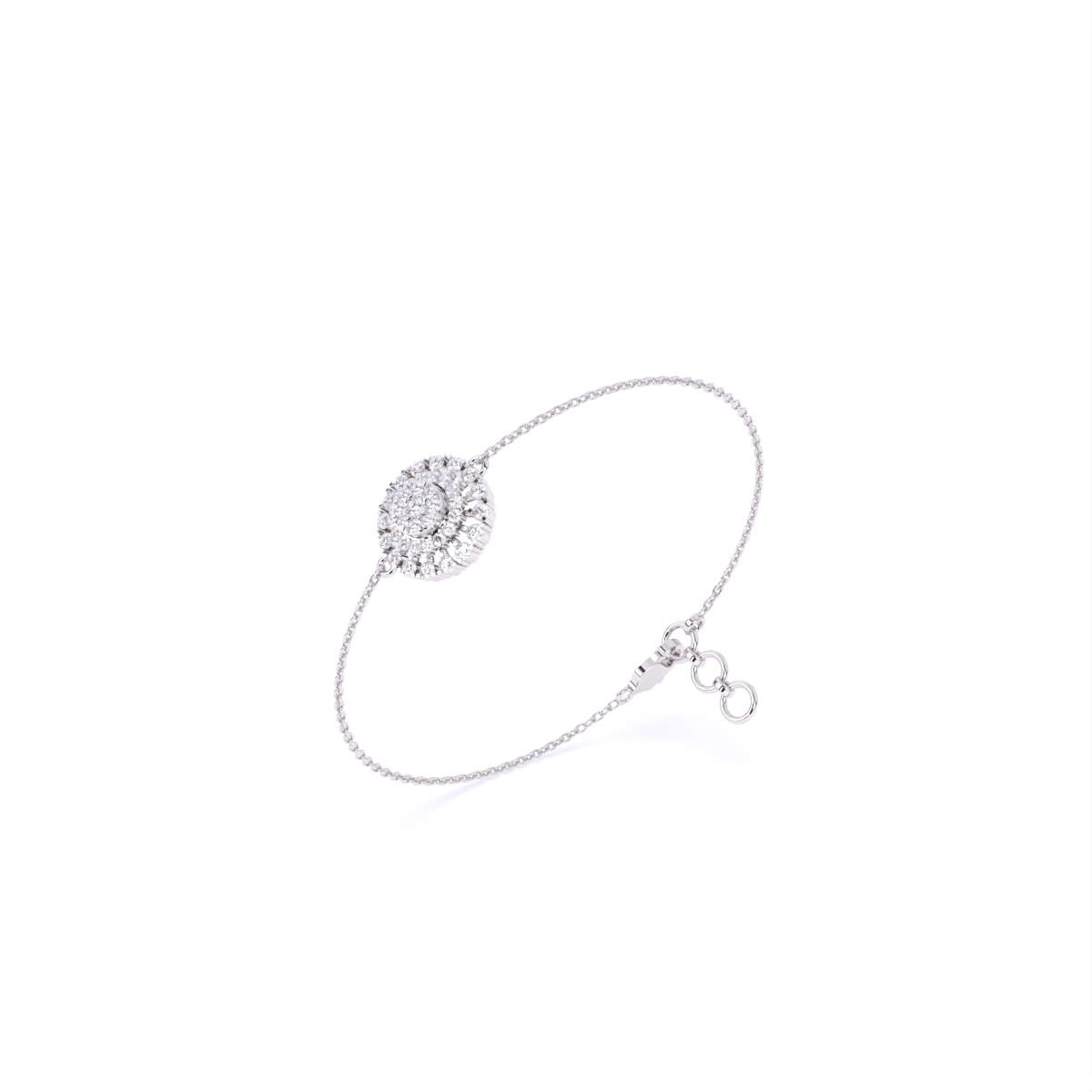 Cluster Lab Grown Diamond Halo Bracelet