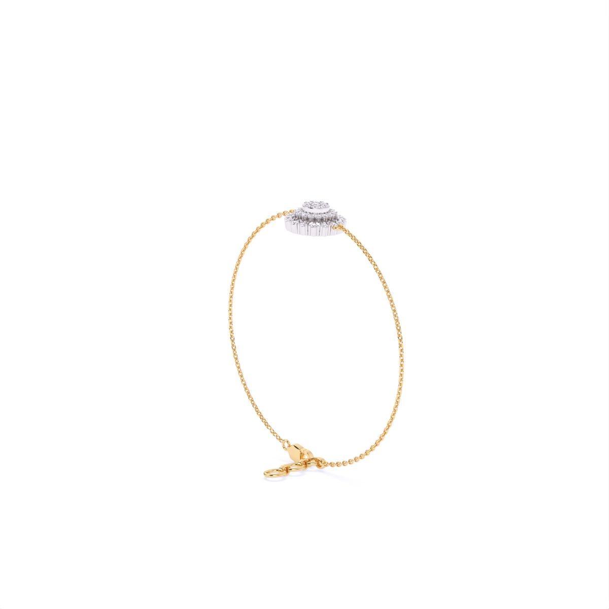 Cluster Lab Grown Diamond Halo Bracelet