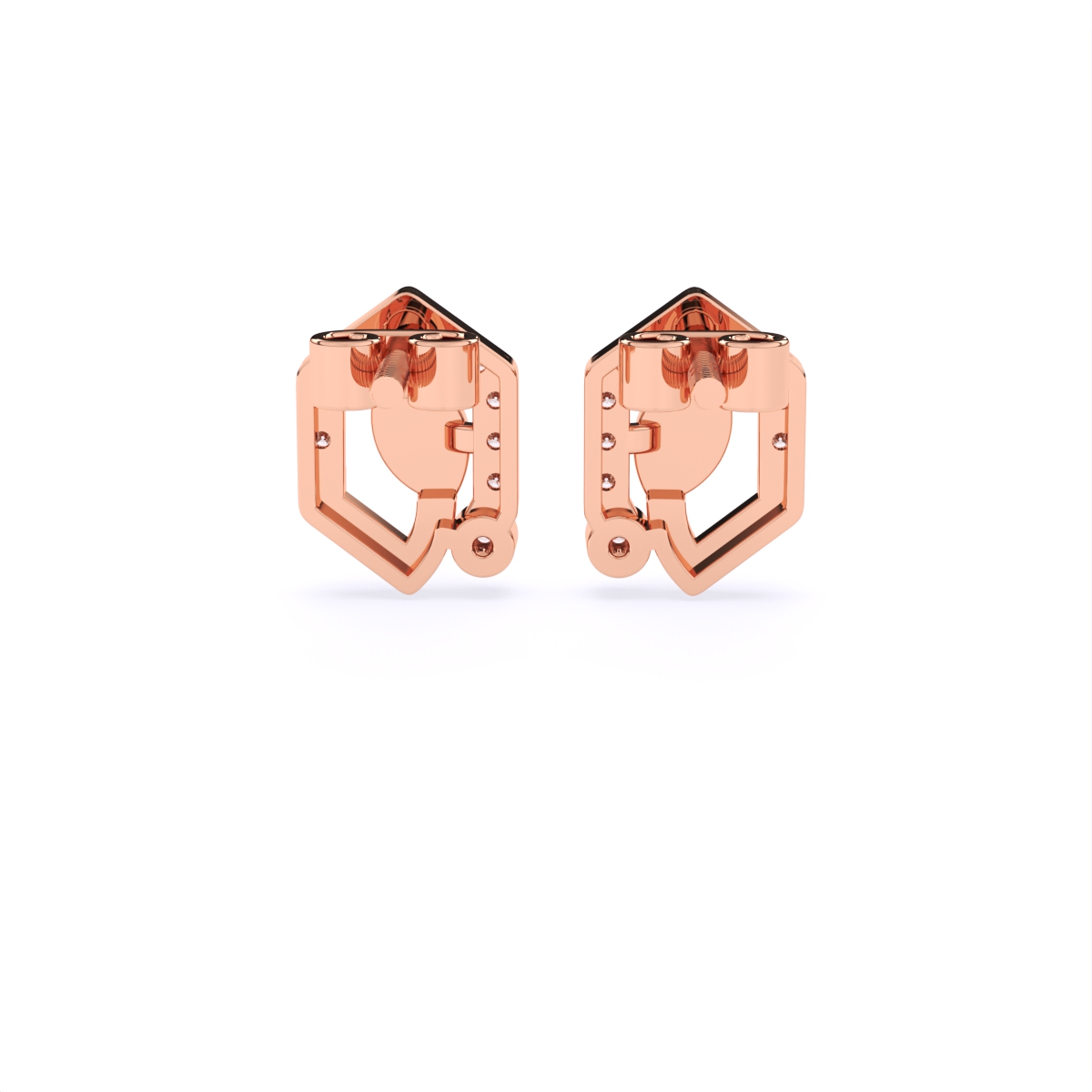 Hexagon Style Lab Diamond Earrings