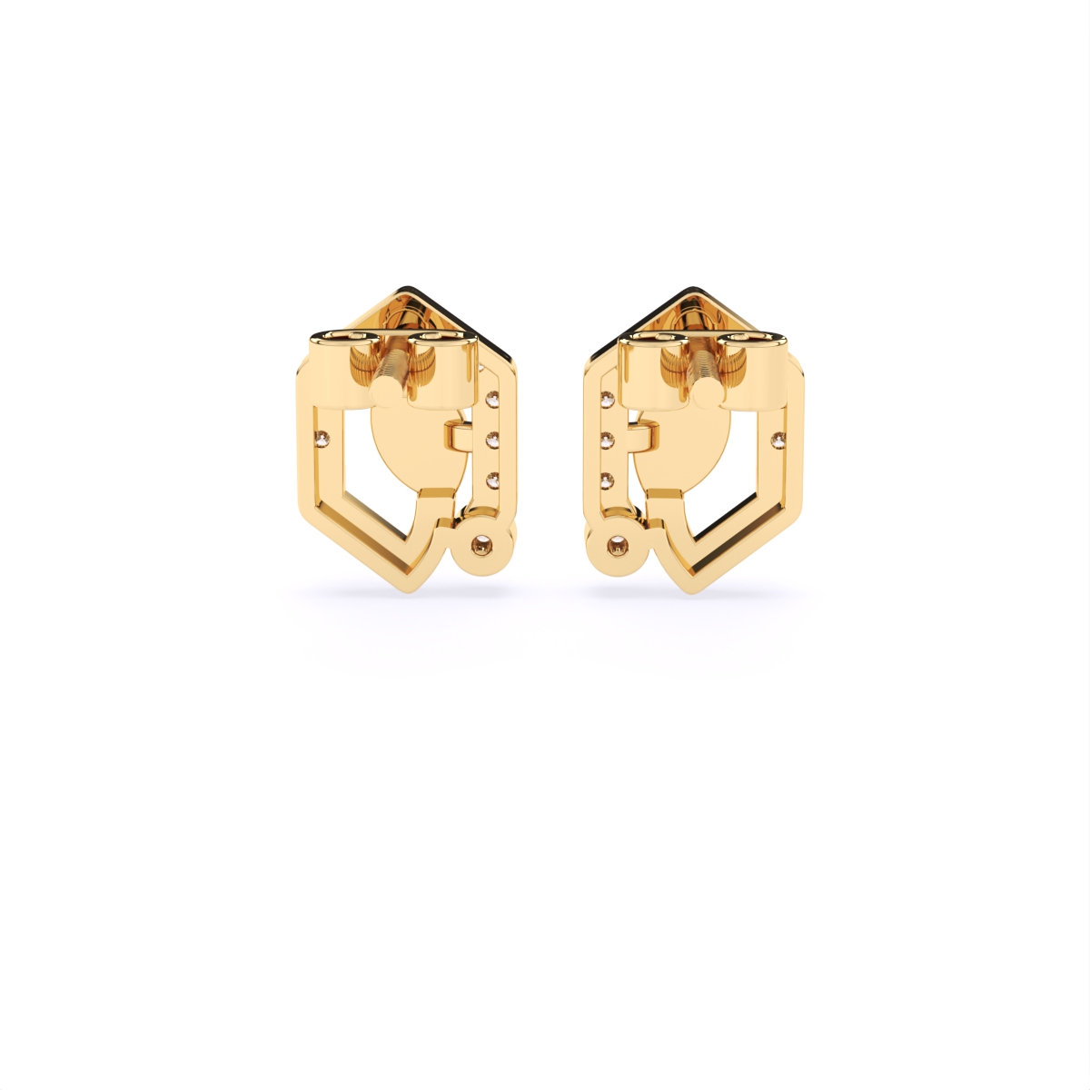 Hexagon Style Lab Diamond Earrings