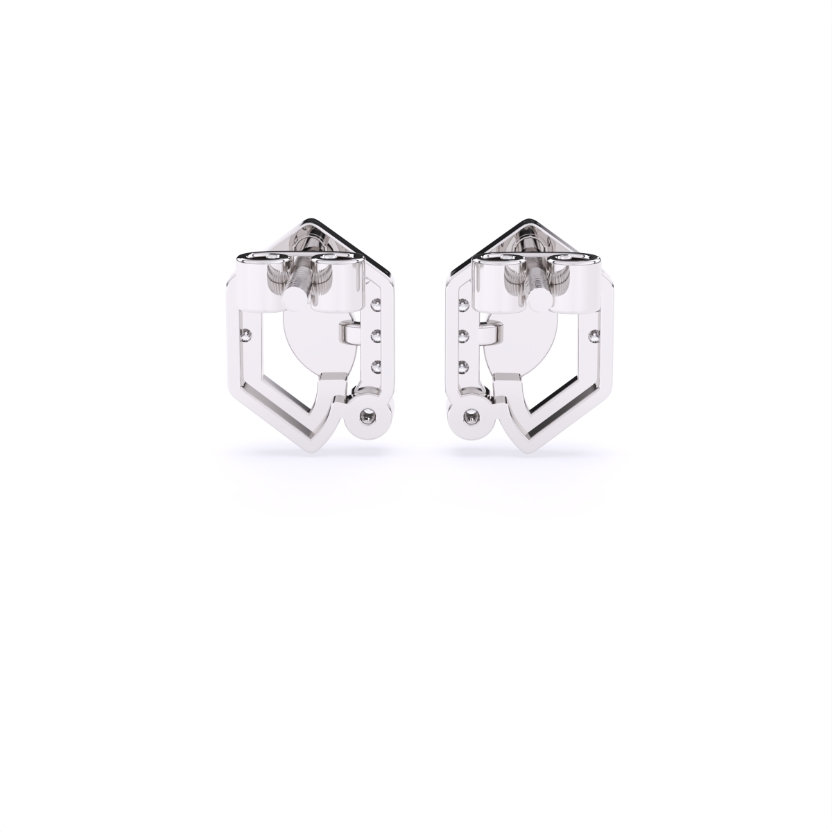 Hexagon Style Lab Diamond Earrings