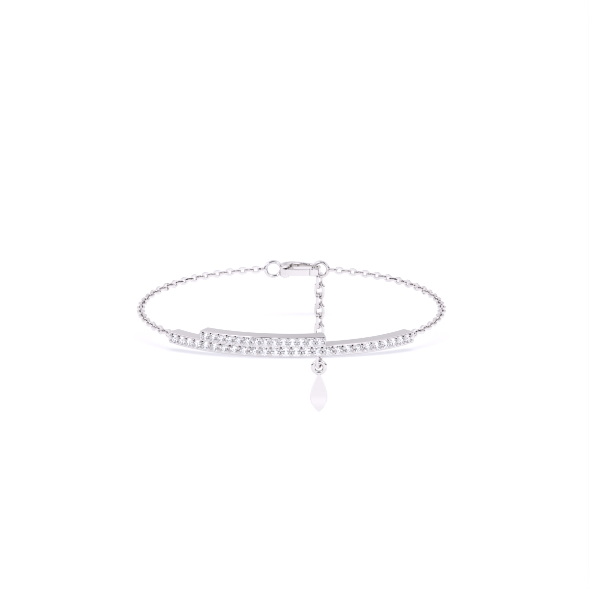 Two Line Chain lab Grown Diamond Bracelet