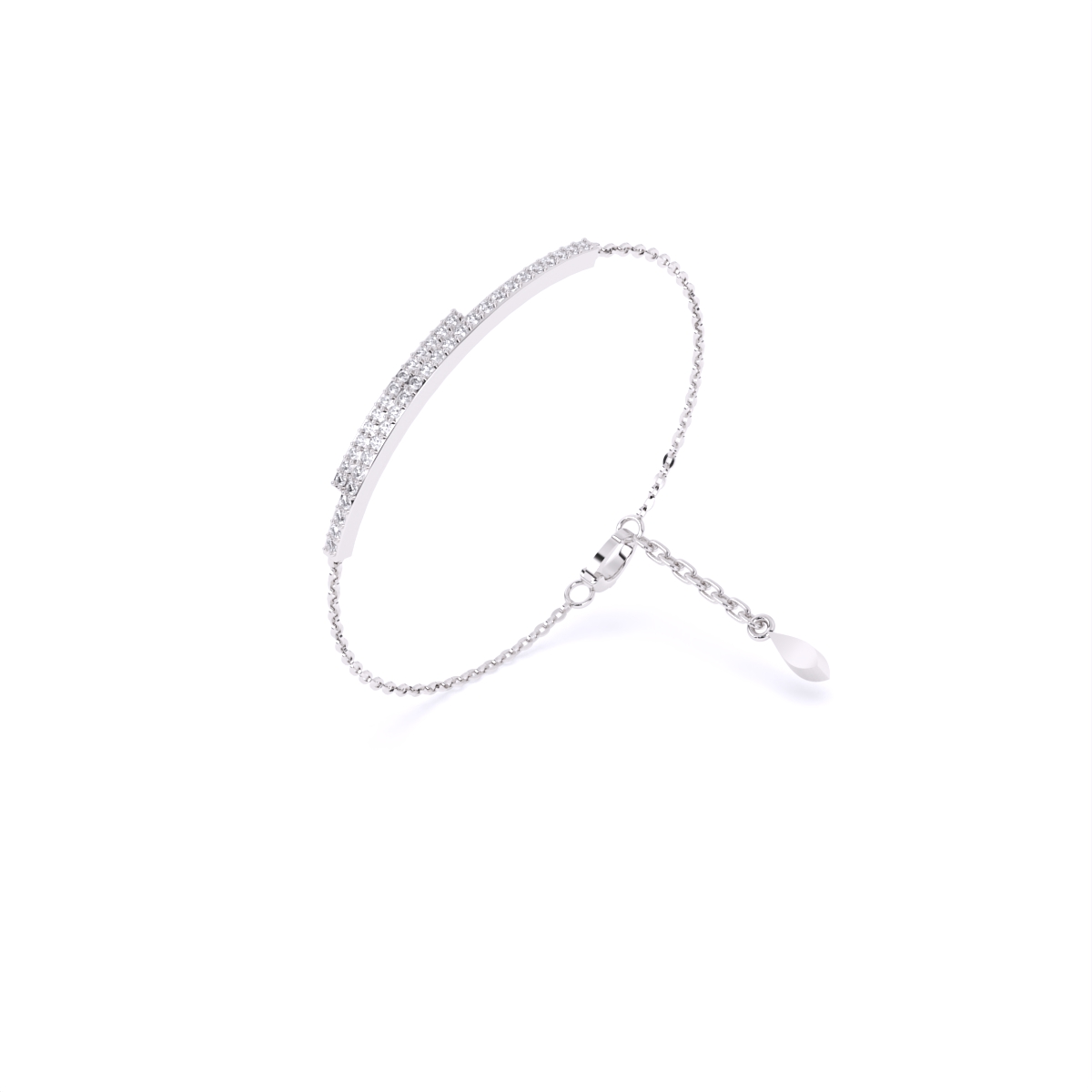 Two Line Chain lab Grown Diamond Bracelet